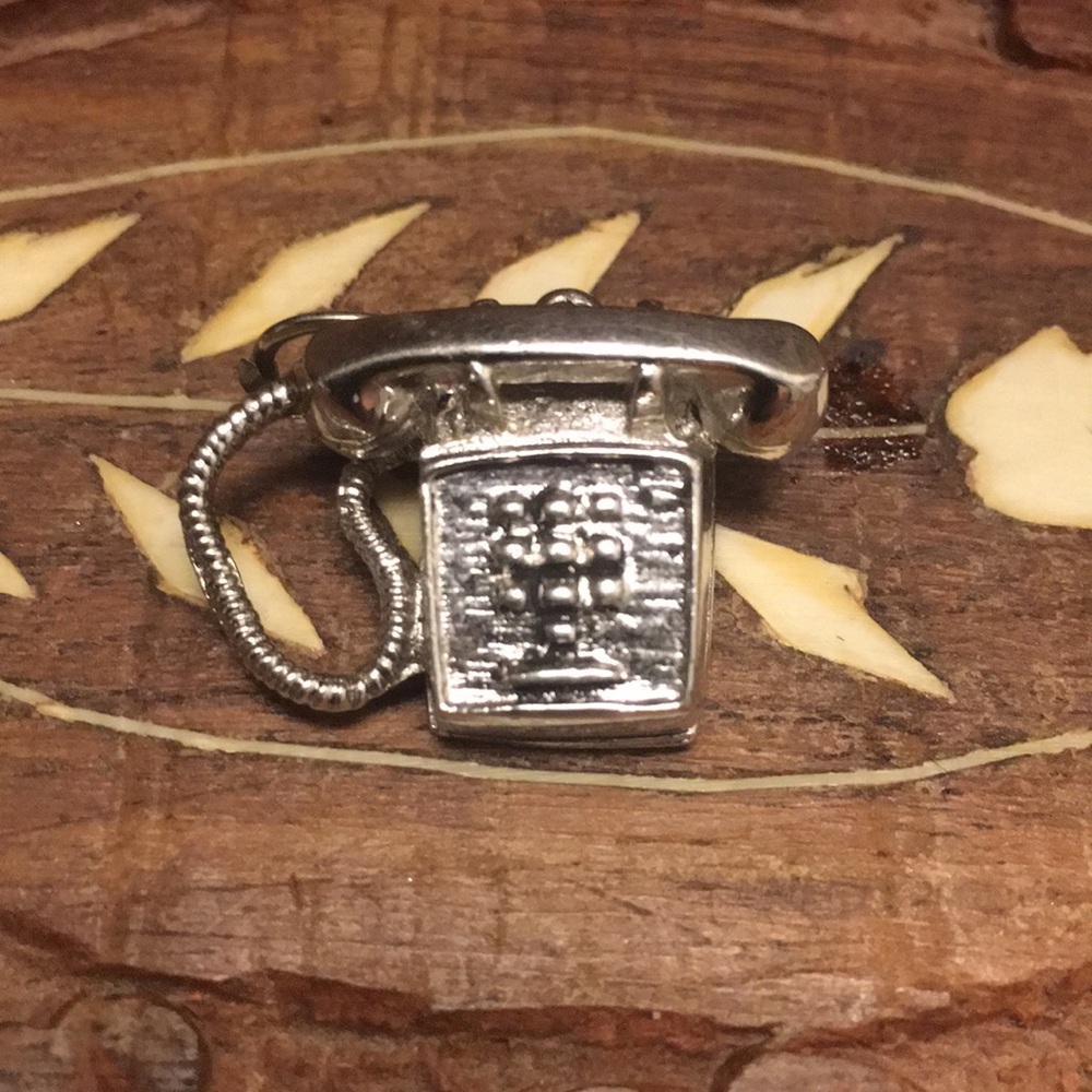 Vintage Sterling Silver telephone charm